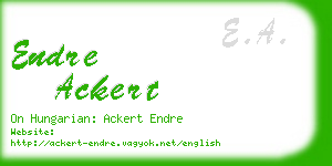 endre ackert business card